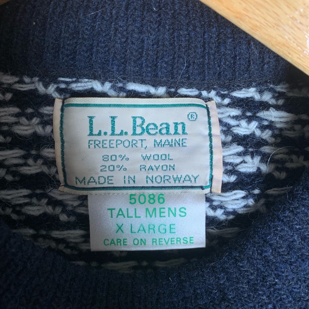 Vintage LL Bean Tall Men’s Sweater